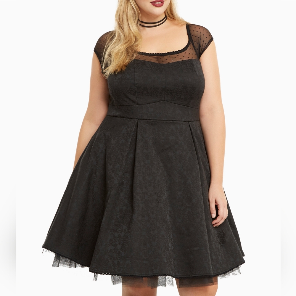Torrid Hot topic Disney Villans print tulle swing dress 5X